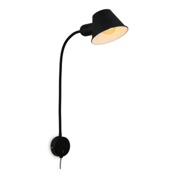 Briloner 2089-015 - Flexibilní nástěnná lampa BRELLO 1xE27/10W/230V černá
