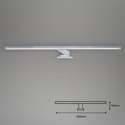 Briloner 2104-118 - LED Koupelnové osvětlení zrcadla LED/8W/230V 60 cm matný chrom