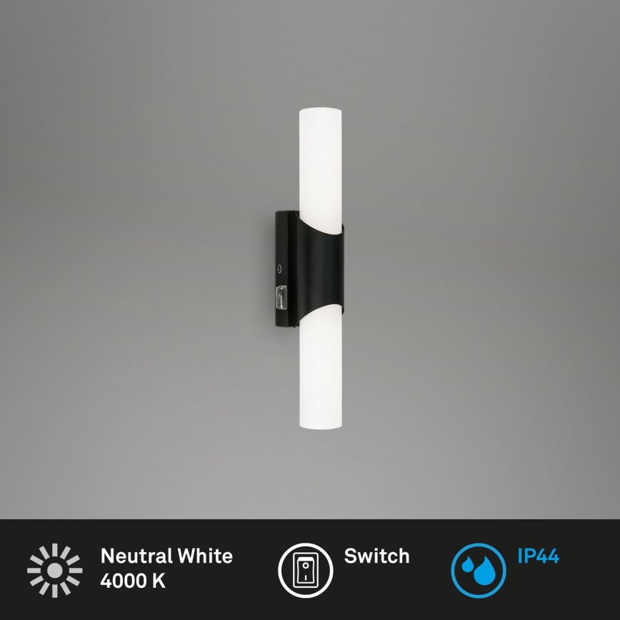 Briloner 2111-015 - LED Koupelnové osvětlení zrcadla LED/6,5W/230V 32 cm černá