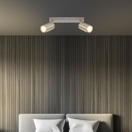 Briloner 2172-022 - Bodové svítidlo SPOT 2xGU10/9W/230V matný chrom