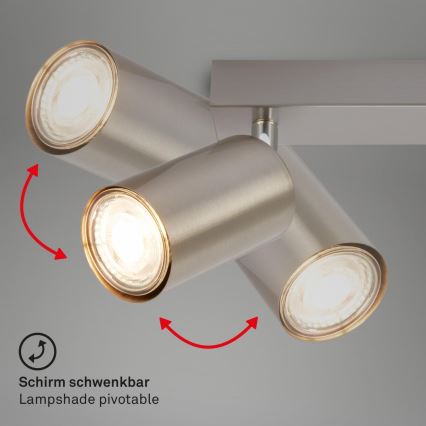 Briloner 2172-022 - Bodové svítidlo SPOT 2xGU10/9W/230V matný chrom