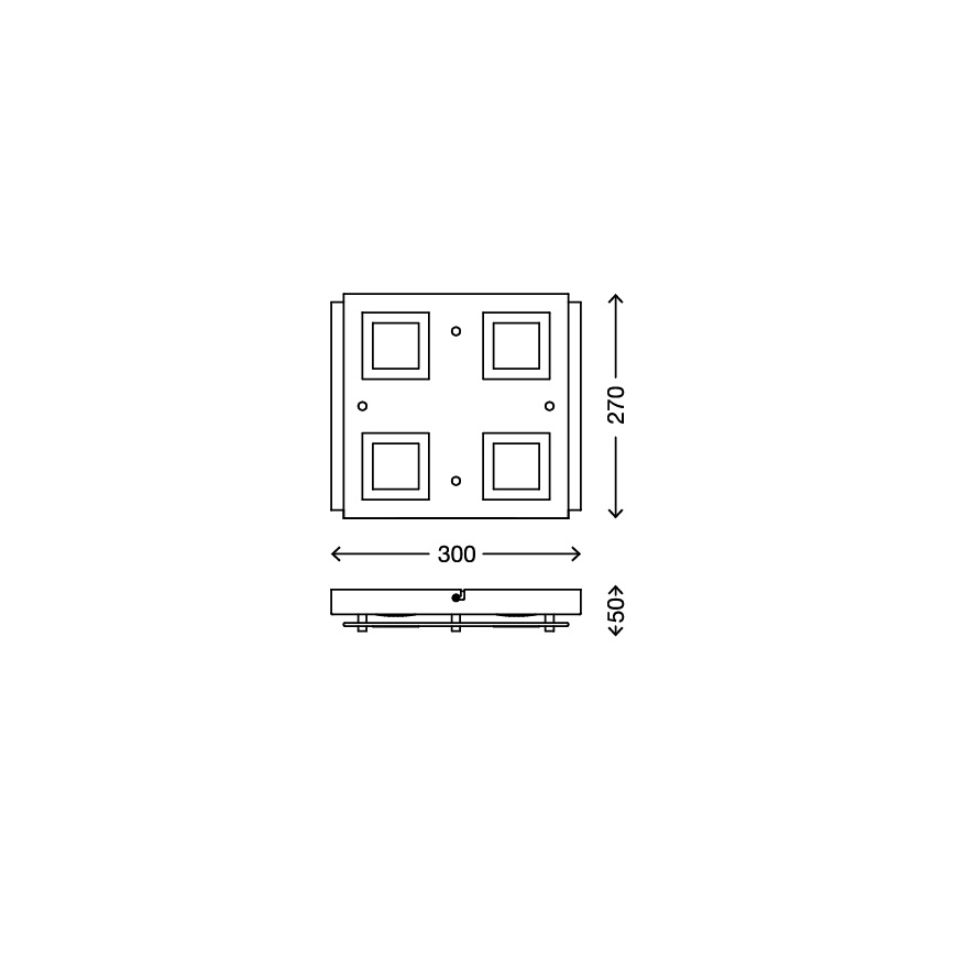 Briloner - 2213-048 - LED Koupelnové stropní svítidlo SPLASH 4xLED/4,5W/230V IP44