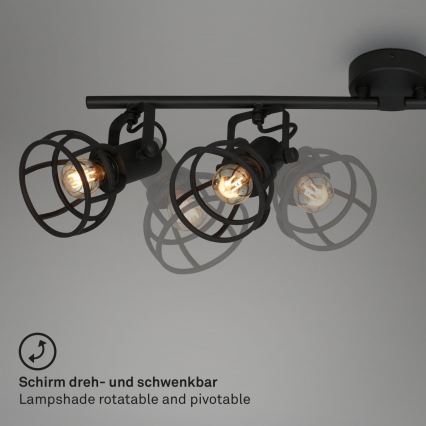 Briloner 2669-045 - Bodové svítidlo RETRO 4xE14/25W/230V