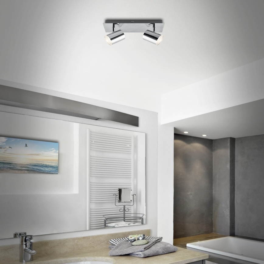 Briloner 2731-028 - Koupelnové bodové svítidlo BANYO 2xGU10/5W/230V IP44 lesklý chrom
