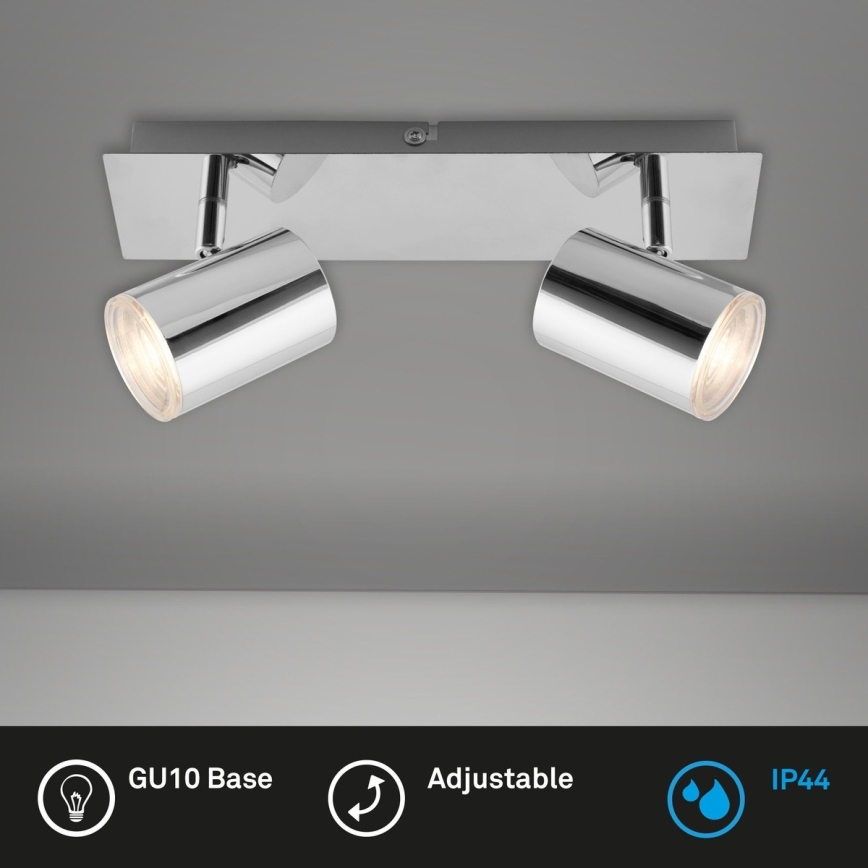 Briloner 2731-028 - Koupelnové bodové svítidlo BANYO 2xGU10/5W/230V IP44 lesklý chrom