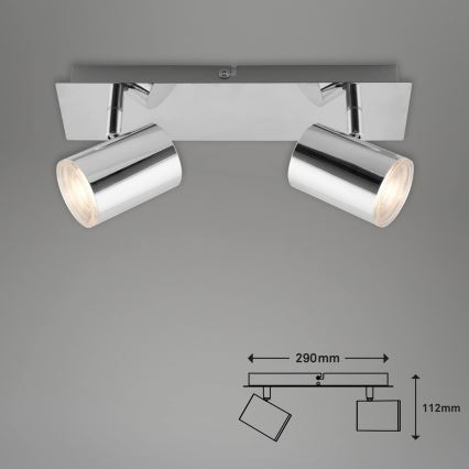 Briloner 2731-028 - Koupelnové bodové svítidlo BANYO 2xGU10/5W/230V IP44 lesklý chrom