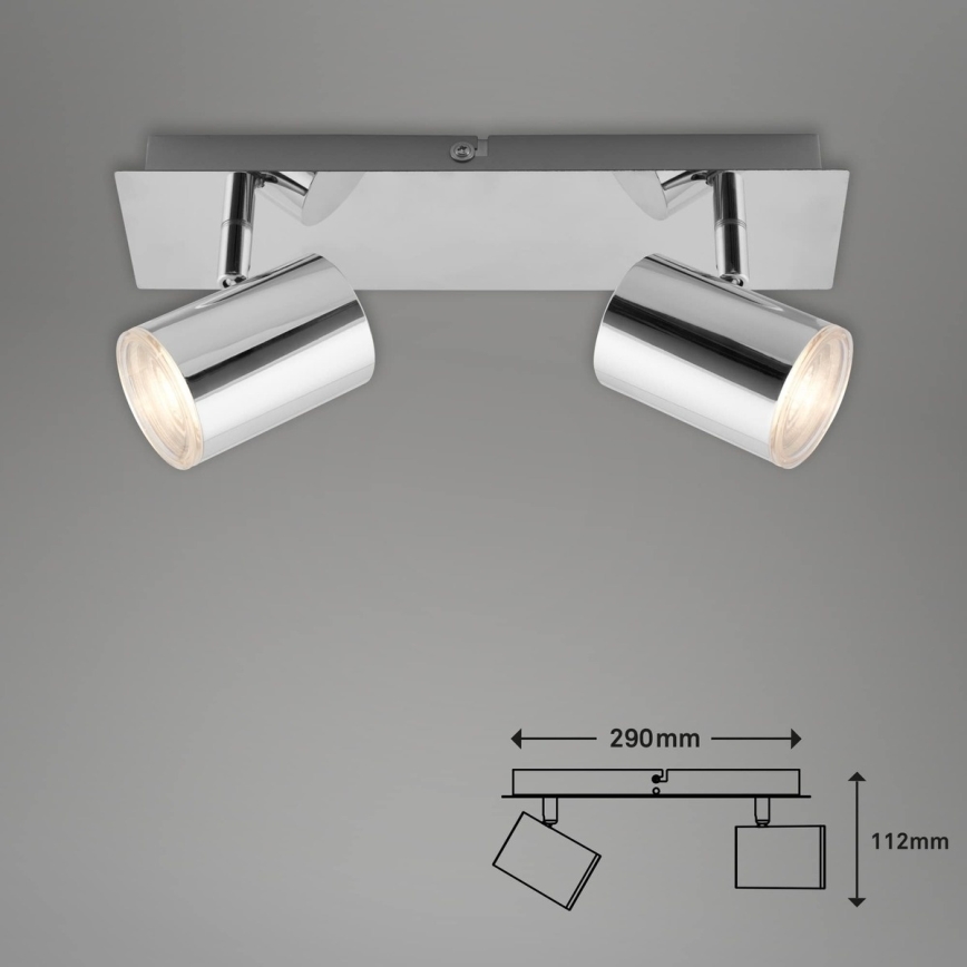 Briloner 2731-028 - Koupelnové bodové svítidlo BANYO 2xGU10/5W/230V IP44 lesklý chrom