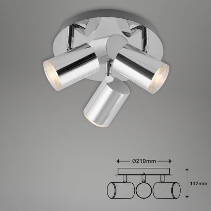 Briloner 2731-038 - Bodové svítidlo CUP 3xGU10/5W/230V IP44 lesklý chrom