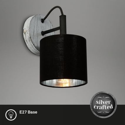 Briloner 2737-014 - Nástěnné svítidlo SILVER CRAFTED 1xE14/25W/230V