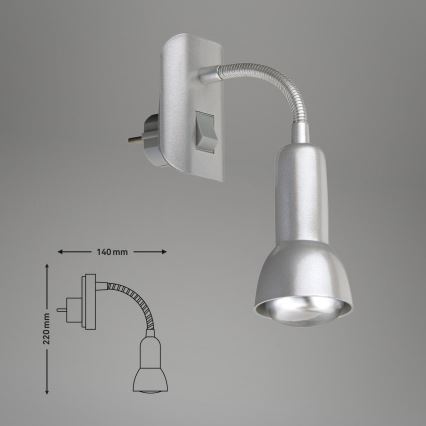 Briloner 2739-014P - Svítidlo do zásuvky 1xE14/25W/230V