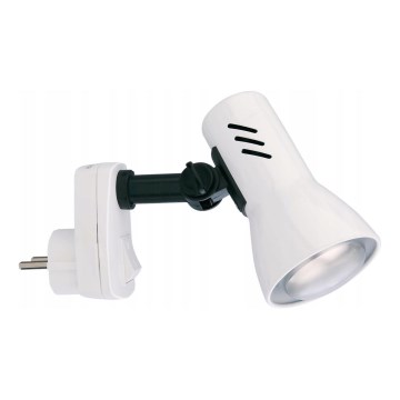 Briloner 2763-016P - Nástěnná lampa do zásuvky 1xE14/25W/230V bílá