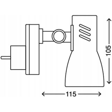 Briloner 2763-016P - Nástěnná lampa do zásuvky 1xE14/25W/230V bílá