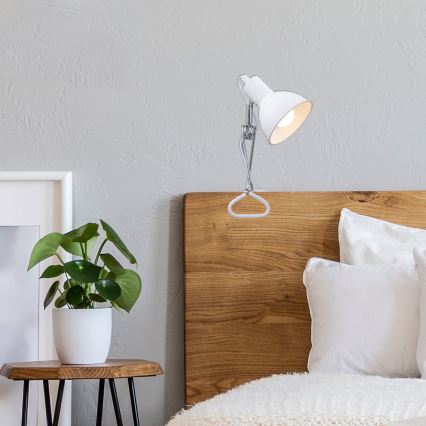 Briloner 2790-016 - Lampa s klipem FIX 1xE14/8W/230V bílá