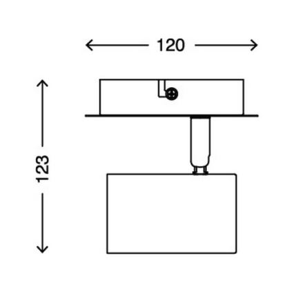 Briloner 2857-016 - Nástěnné bodové svítidlo SPOT 1xGU10/40W/230V bílá