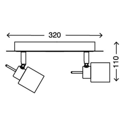 Briloner 2866-026 - LED Bodové svítidlo SPOT 2xGU10/5W/230V