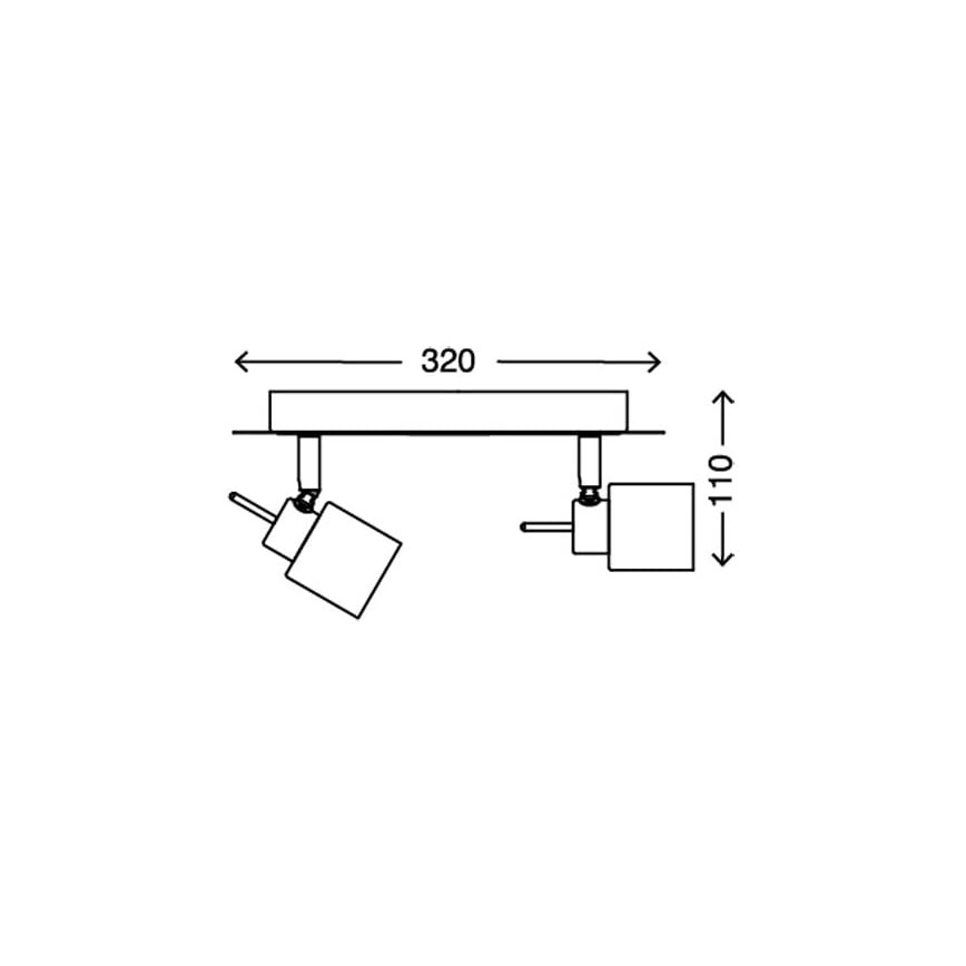 Briloner 2866-026 - LED Bodové svítidlo SPOT 2xGU10/5W/230V