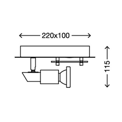 Briloner 2879-022 - LED Stropní svítidlo COMBINATA 1xGU10/3W + LED/5W/230V