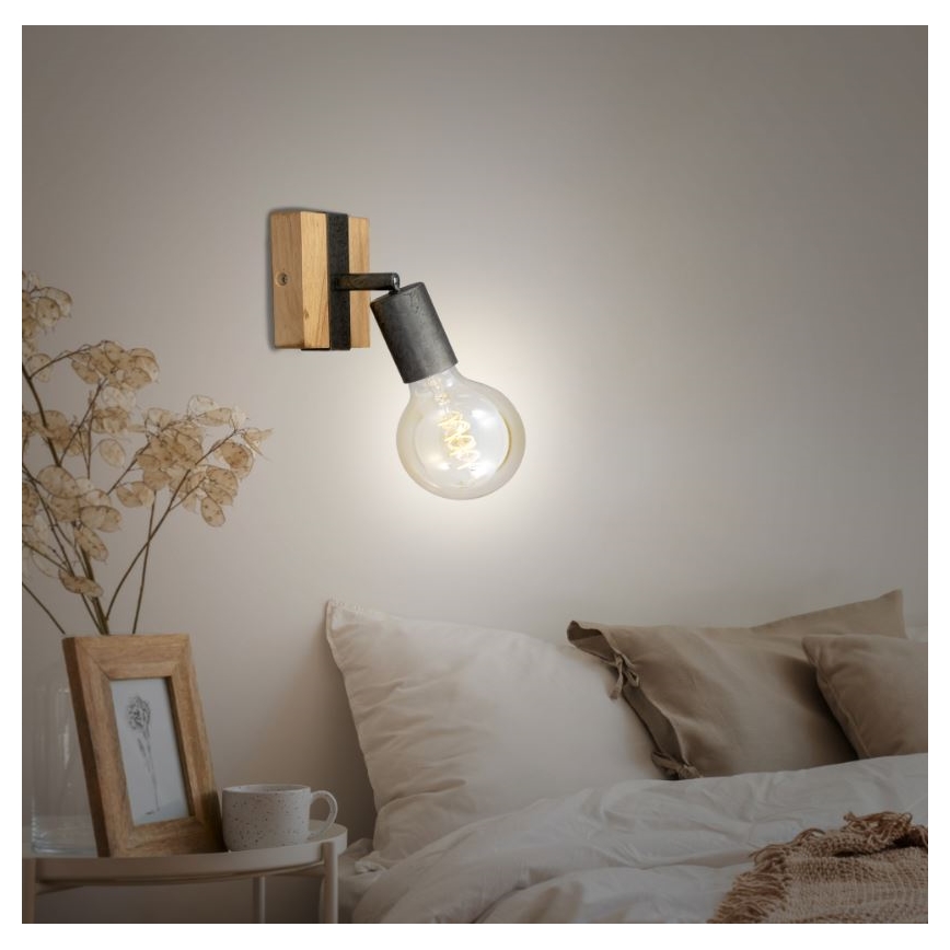 Briloner 2900-011 - Nástěnné bodové svítidlo WOOD BASIC 1xE27/25W/230V