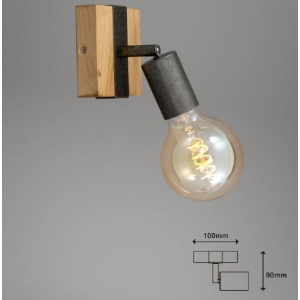 Briloner 2900-011 - Nástěnné bodové svítidlo WOOD BASIC 1xE27/25W/230V