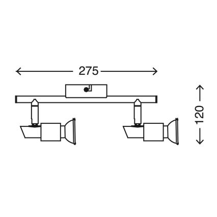 Briloner 2907-022 - LED Bodové svítidlo 2xGU10/3W/230V