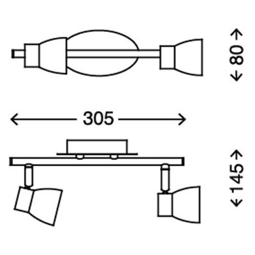 Briloner 2914-022 - LED Bodové svítidlo 2xGU10/3W/230V 3000K