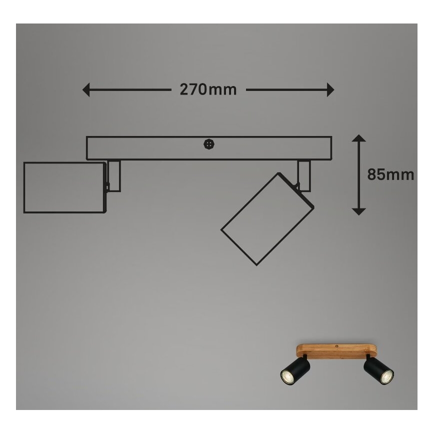 Briloner 2922-025 - Bodové svítidlo SPOT 2xGU10/9W/230V