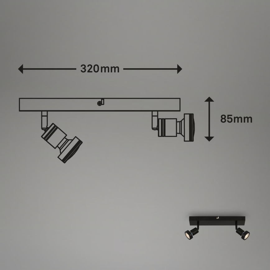 Briloner 2926-025 - LED Bodové svítidlo 2xGU10/4,9W/230V
