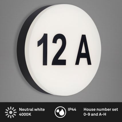 Briloner 3007-015 - LED Domovní číslo RIO LED/12W/230V IP44