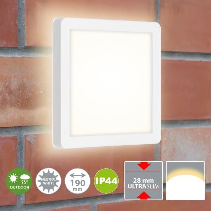 Briloner 3010-016 - LED Stropní svítidlo LED/8W/230V 19x19 cm bílá IP44