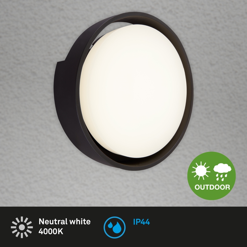 Briloner 3019-015 - LED Venkovní nástěnné svítidlo GENUA LED/18W/230V IP44 černá