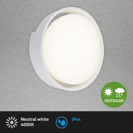 Briloner 3019-016 - LED Venkovní nástěnné svítidlo GENUA LED/18W/230V IP44 bílá