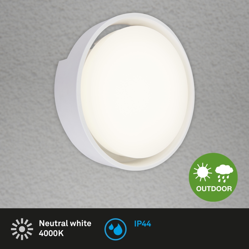 Briloner 3019-016 - LED Venkovní nástěnné svítidlo GENUA LED/18W/230V IP44 bílá