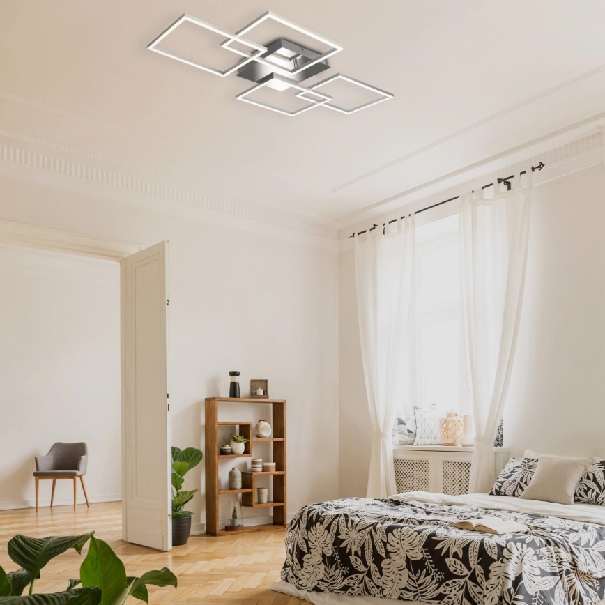 Briloner 3091-018 - LED Stmívatelné stropní svítidlo FRAME LED/30W/230V lesklý chrom