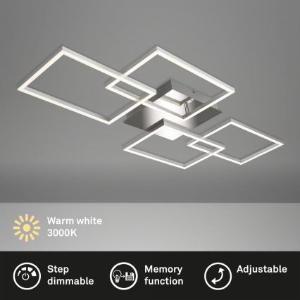 Briloner 3091-018 - LED Stmívatelné stropní svítidlo FRAME LED/30W/230V lesklý chrom