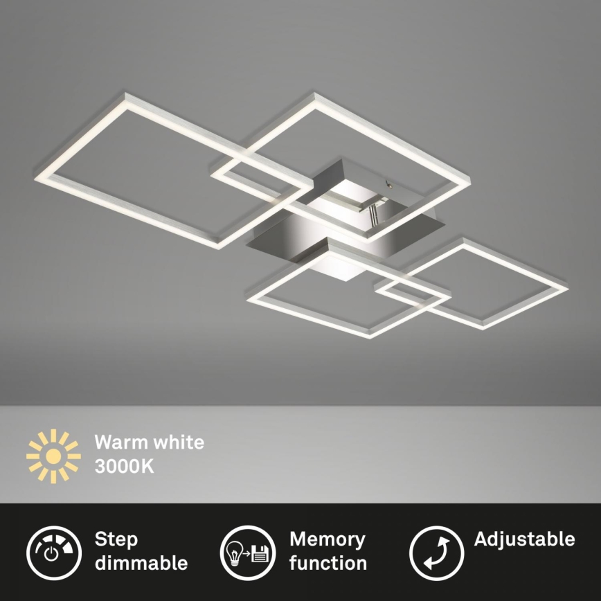 Briloner 3091-018 - LED Stmívatelné stropní svítidlo FRAME LED/30W/230V lesklý chrom