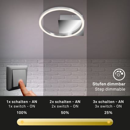 Briloner 3106-018 - LED Stmívatelné stropní svítidlo FRAMES LED/7,5W/230V