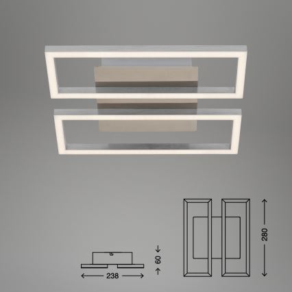 Briloner 3107-012 - LED Stmívatelné stropní svítidlo FRAME 2xLED/7,25W/230V