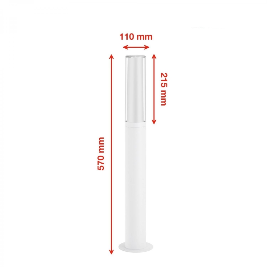 Briloner 311406TF - LED Venkovní lampa LED/8W/230V IP44 4000K 57 cm bílá