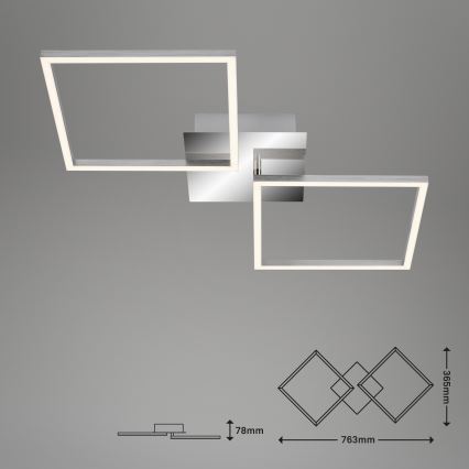 Briloner 3182-018 - LED Stmívatelné stropní svítidlo FRAME 2xLED/15,5W/230V