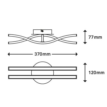 Briloner 3194-029 - LED Přisazený lustr GO 2xLED/6W/230V