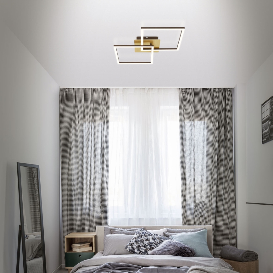 Briloner 3210-017 - LED Stmívatelné stropní svítidlo FRAME 2xLED/11W/230V zlatá