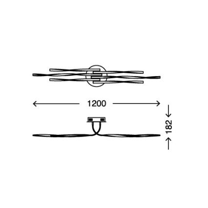 Briloner 3340-062 - LED Stmívatelné stropní svítidlo TWIN 6xLED/7,5W/230V