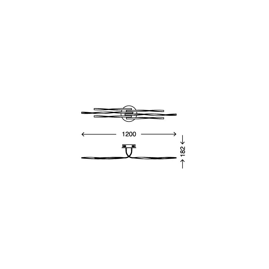 Briloner 3340-062 - LED Stmívatelné stropní svítidlo TWIN 6xLED/7,5W/230V