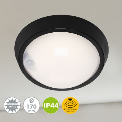 Briloner 3352-015 - LED Venkovní svítidlo se senzorem HELSINKI LED/12W/230V IP44