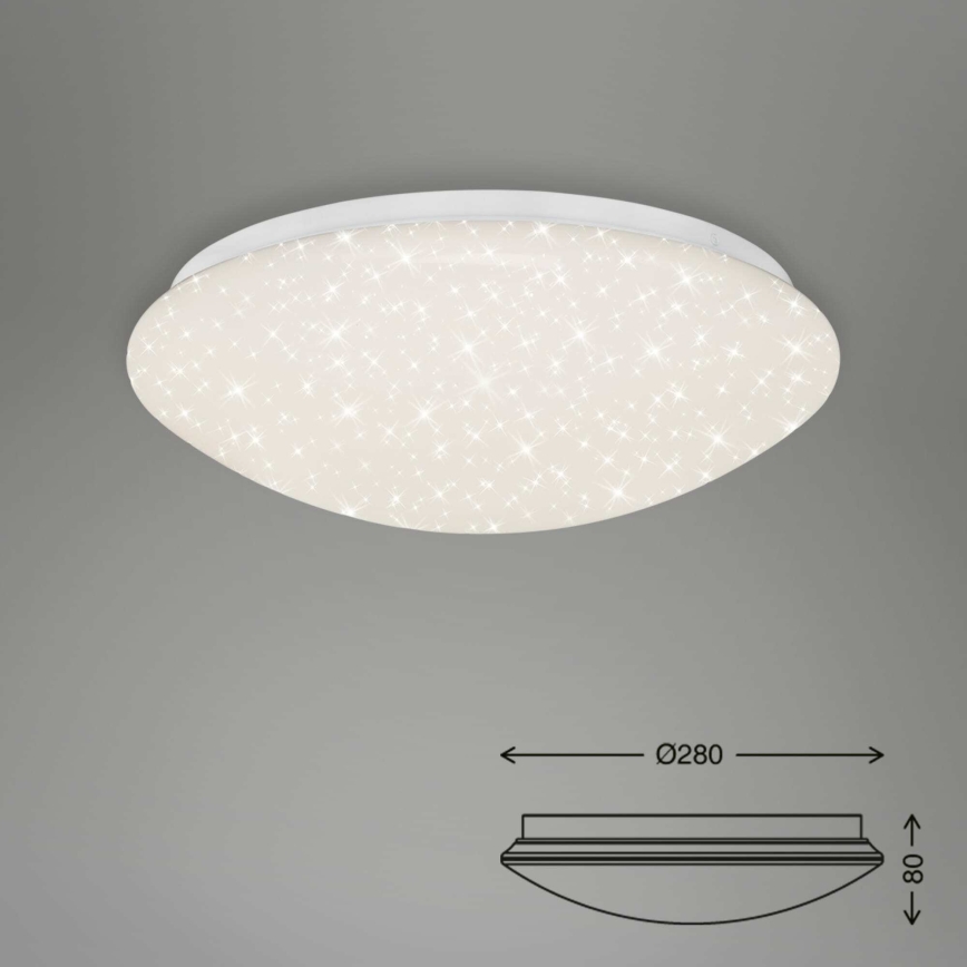 Briloner 3373-016 - LED Stmívatelné stropní svítidlo STARRY LED/15W/230V 3000-6500K pr. 28 cm bílá + dálkové ovládání