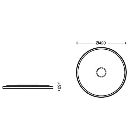 Briloner 3392-015 - LED Stropní svítidlo FREE LED/22W/230V pr. 42 cm