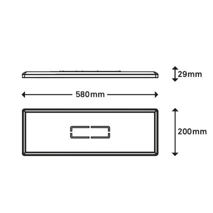 Briloner 3394-015 - LED Stropní svítidlo FREE LED/22W/230V 58x20 cm