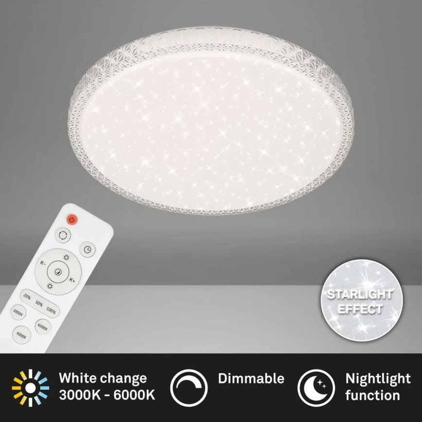 Briloner 3412-016 - LED Stmívatelné stropní svítidlo STAR SKY LED/24W/230V 3000/4000/6000K pr. 39 cm + dálkové ovládání