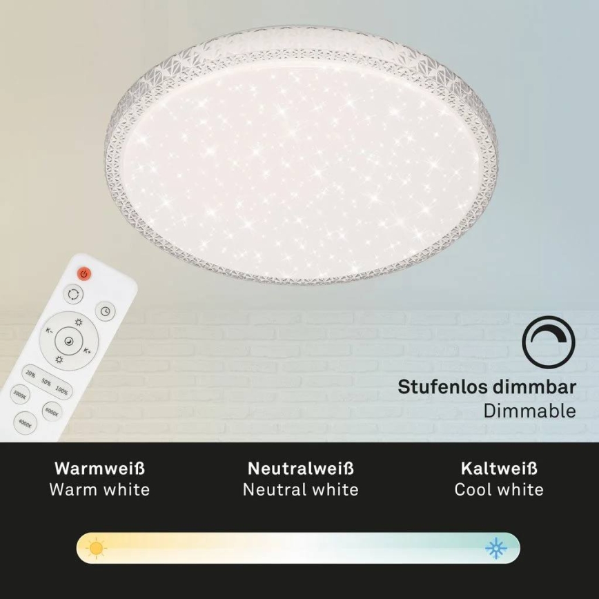 Briloner 3412-016 - LED Stmívatelné stropní svítidlo STAR SKY LED/24W/230V 3000/4000/6000K pr. 39 cm + dálkové ovládání