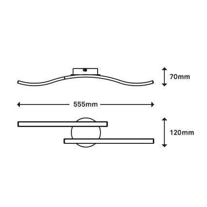 Briloner 3449-015 - LED Přisazený lustr GO 2xLED/6W/230V